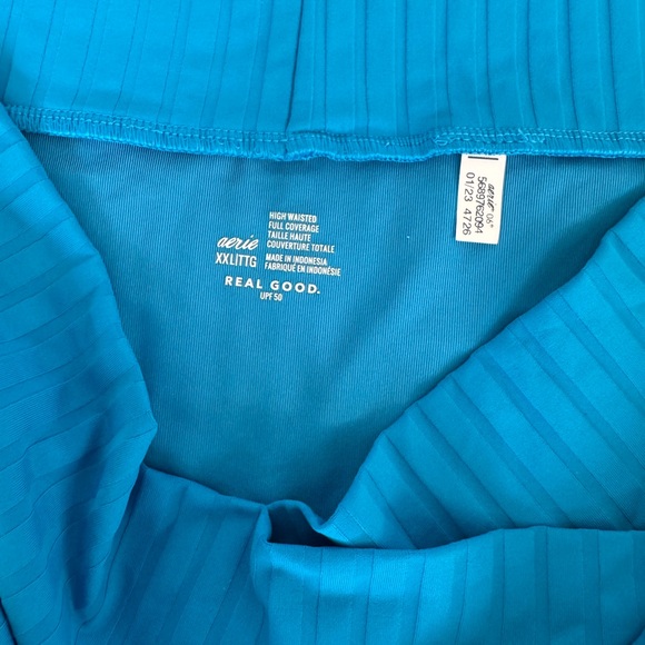 Aerie One-Shoulder Bikini Set in Teal and Blue - Picture 2 of 3